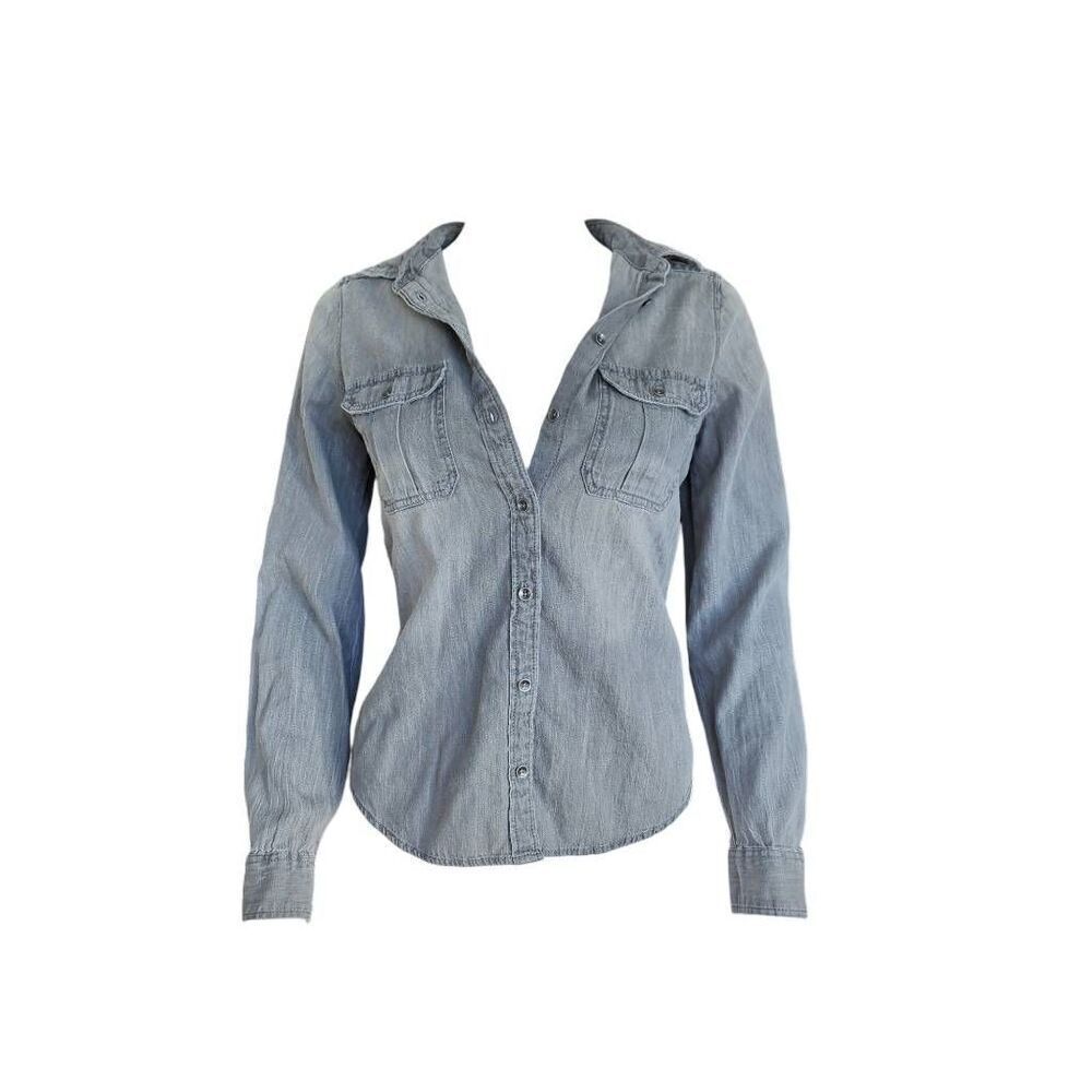 y2k grunge denim button-down